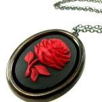 Large Rose Cameo Necklace ..